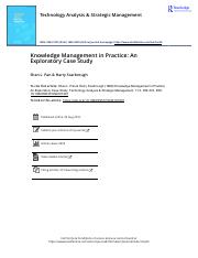 Knowledge Management in Practice An Exploratory Case Study.pdf