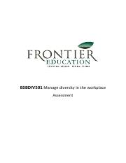 BSBDIV501 - Manage Diversity in the Workplace - Aditama Wibowo.pdf