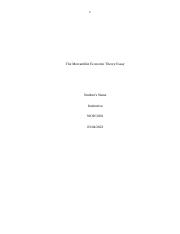 The Mercantilist Economic Theory Essay final.edited.docx