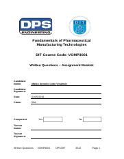 VOMP3001 Written Questioning Booklet Complete.doc