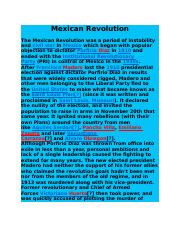 IB History of the Americas Mexican Revolution READINGS AND LINKS W QUESTIONS (2).docx