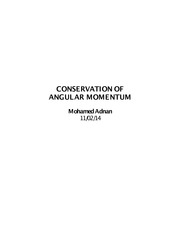 Lab Report #8 - Conservation of Angular Momentum