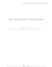 UPDATED Criminal Law II Case Summaries (1).docx
