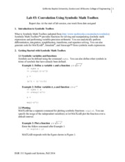 Lab3_FA14 -  Convolution Using Symbolic Math Toolbox