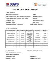 social case study report mswd