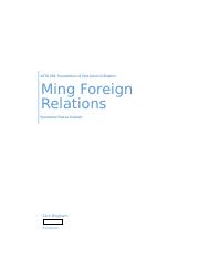 Ming Foreign Relations ASTD284