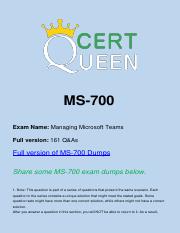 Microsoft MS-700 Exam Updated Questions.pdf