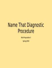 Name That Diagnostic Test.ppt