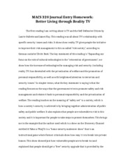 MACS 320 Journal Entry Homework- Better Living through Reality TV  