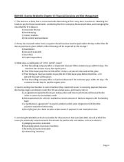 BAM101-Exercise Related to Chapter 15-Financial Decisions and Risk Management(2).docx