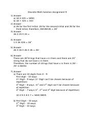 Discrete Math Solution Assignment 9.docx