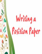 steps in writing a position paper