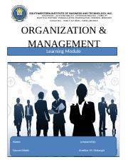 MODULE 1 ORGANIZATION AND MANAGEMENT.docx