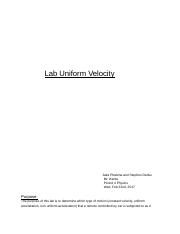 Lab Uniform Velocity.docx