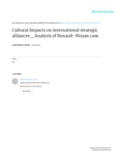 Cultural Impacts on international strategic alliances _ Analysis of Renault-Nissan case