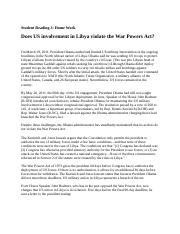 Matthew Liu - Obama, Libya and the War Powers Act.docx