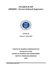 Syllabus ENTREE 20 - MM5009 Decision Making and Negotiation.pdf