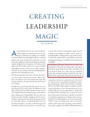 Cockerell_Creating Leadership Magic
