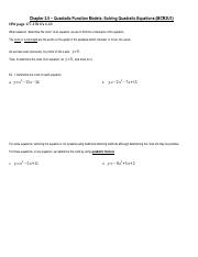 3.5 – Quadratic Function Models - Solving Quadratic Equations.docx