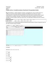 Problem Set 3 Operations Research
