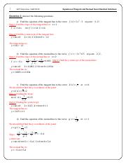 MATH 238 - Equation of Tangent and Normal Lines Handout Solutions.docx