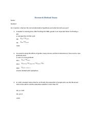 Research Method Exam 2 solution.docx
