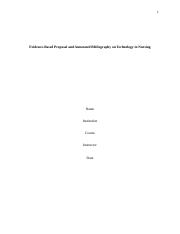 Evidence-Based Proposal and Annotated Bibliography on Technology in Nursing.docx