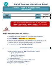 Grade 8_Final Project Rubric.doc