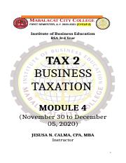 Business-Taxation-Tax-2-Module-4-Printed.docx
