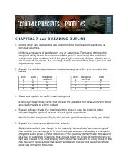Ch 7 & 8 Reading outline - Econ 150.docx