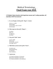 Medical Terminology Final Exam 2018.docx