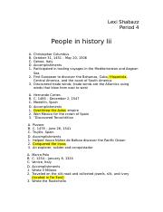 People in history III