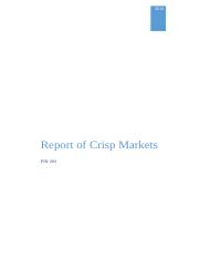 Report Of Crisp Markets.docx