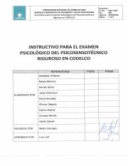 SIGO-I-028 Instructivo para el Examen Psicológico del Psicosensotécnico Riguroso en Codelco.pdf