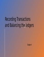 Chapter 4 Recording Transactions and Balancing the ledgers.pptx