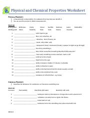 Physical and Chemical properties worksheet .docx