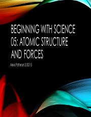 atomic structure and forces