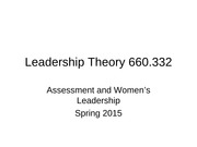 EN.660.332 Women's leadership notes