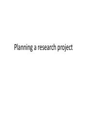 planning a research project pdf