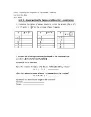 Unit 4 - Exploring the Properties of Exponential Functions.docx