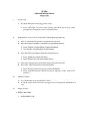 RT 220a Labor and Delivery Study Guide