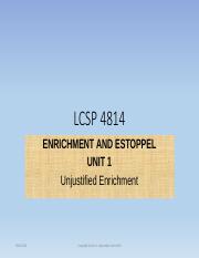 LCSP- UNIT 1 - E&E 2018 - Unjustified Enrichment.pdf