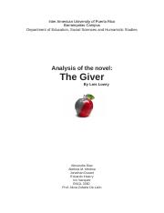 The Giver - Group Essay