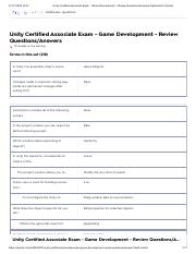 Unity Certified Associate Exam - Game Development - Review Questions_Answers Flashcards _ Quizlet.pd