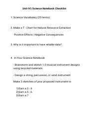 Unit IV) Science Notebook Checklist.pdf
