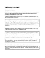 Alyssa Blazier - Winning the War.docx