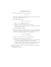 MATH 3120 Practice Test Q&A 1