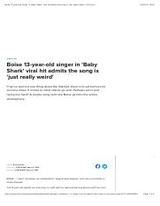 Boise 13-year-old singer in 'Baby Shark' viral hit admits the song is 'just really weird' | ktvb.com