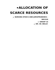 ALLOCATION OF SCARCE RESOURCES.docx