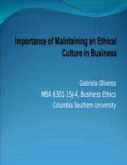 Importance of Maintaining an Ethical Culture in Business